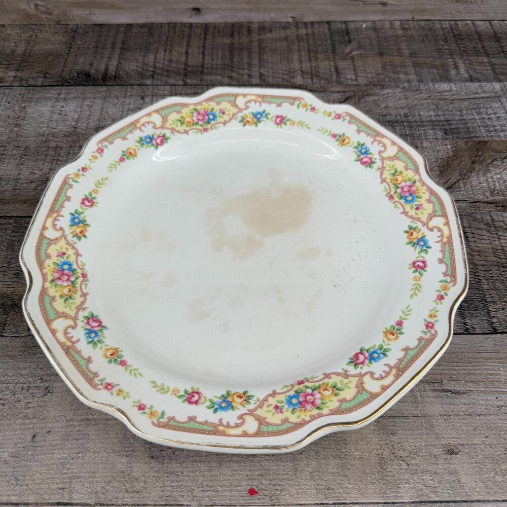 Vintage Mount Clemons Floral Design Dinner Plate Serving Platter